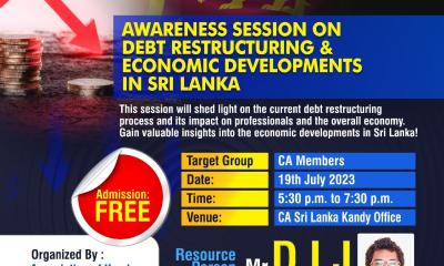 Awareness Session on Debt Restructuring & Economic Developments in Sri Lanka -19.07.2023