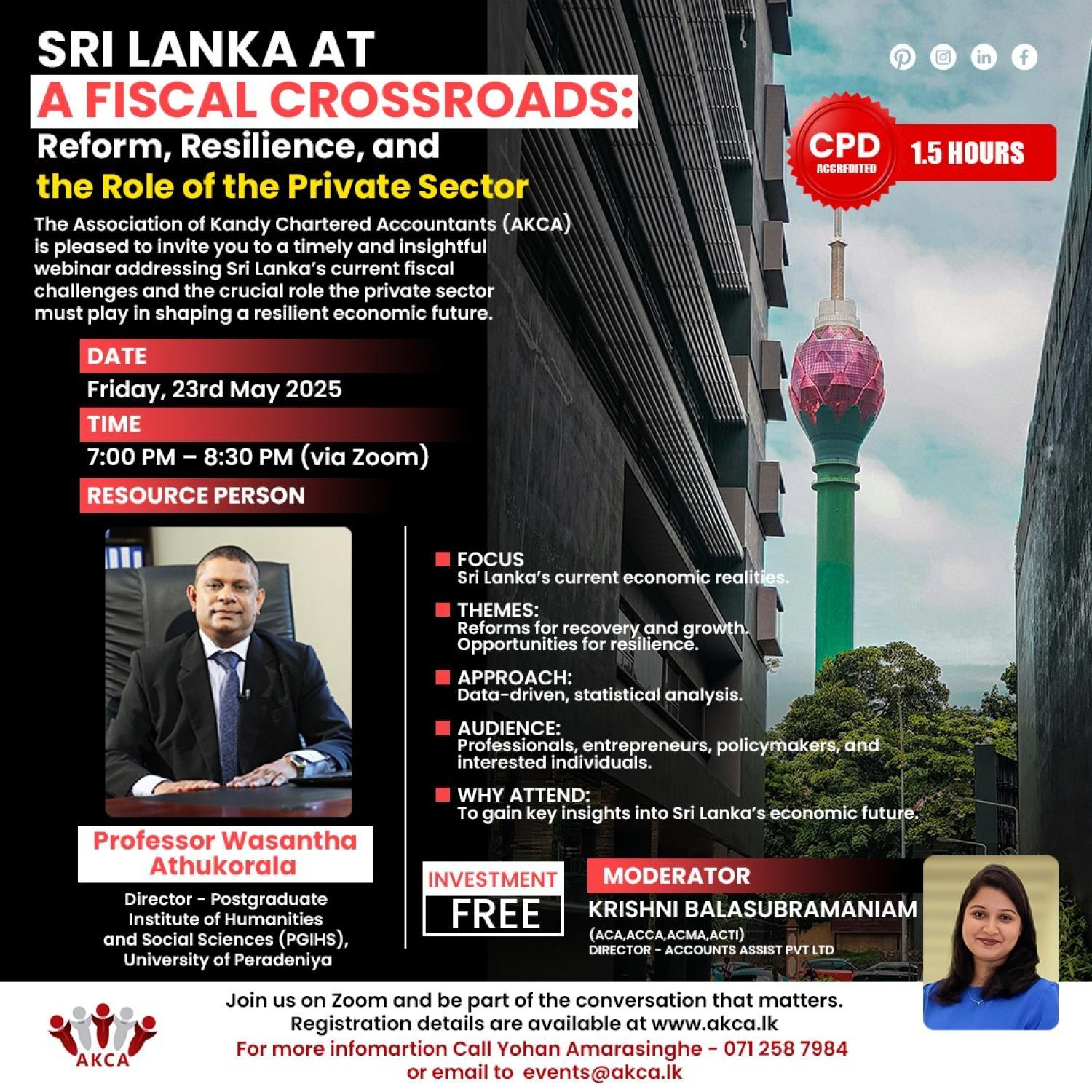 Sri Lanka at a Fiscal Crossroads: Reform, Resilience, and the Role of the Private Sector